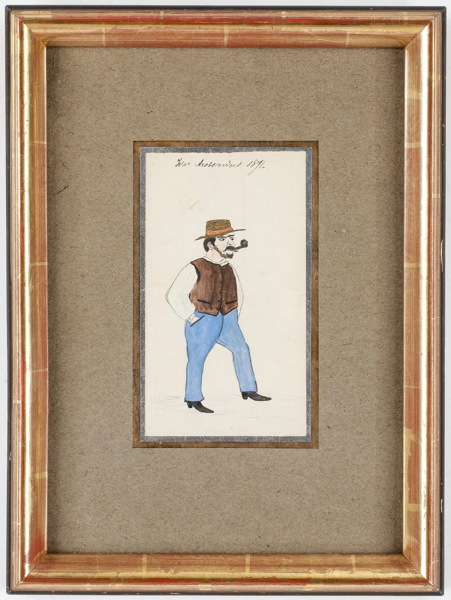 IVAR AROSENIUS, Gouache, signerad och daterad 1891.