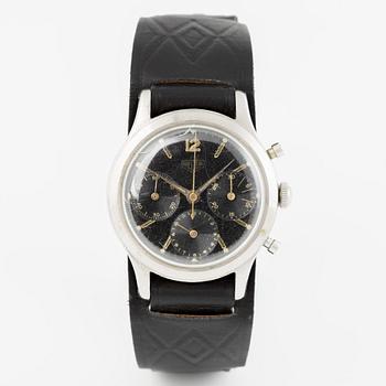 1042. Heuer, "Pre-Carrera", "Gilt dial", chronograph, ca 1960.