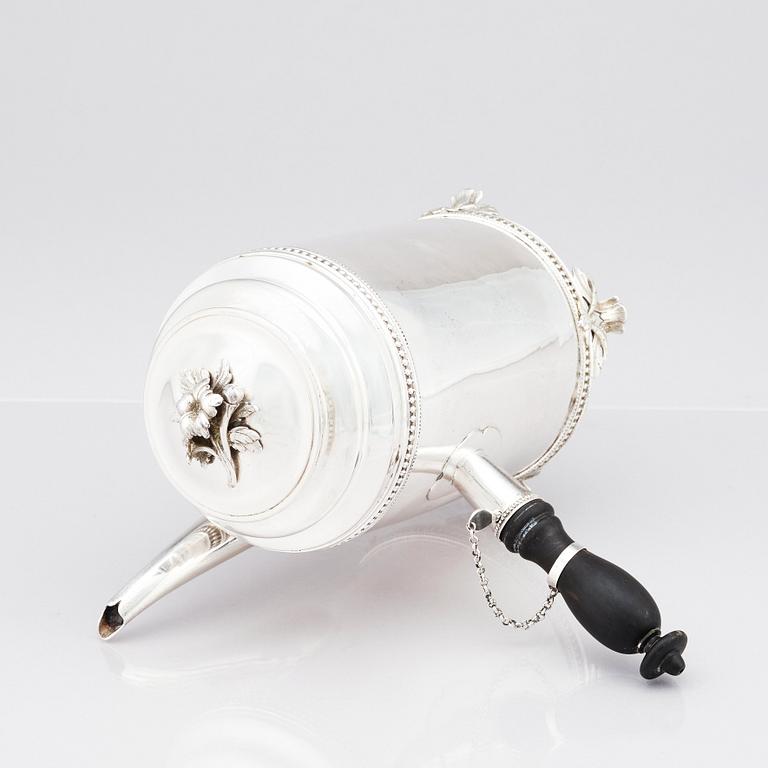 Erik Enander, kaffekanna, silver, Uppsala 1788. Gustaviansk.