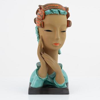 Kurt Goeble, an earthenware figurine, Goldscheider, Austria, 1930's/40's.