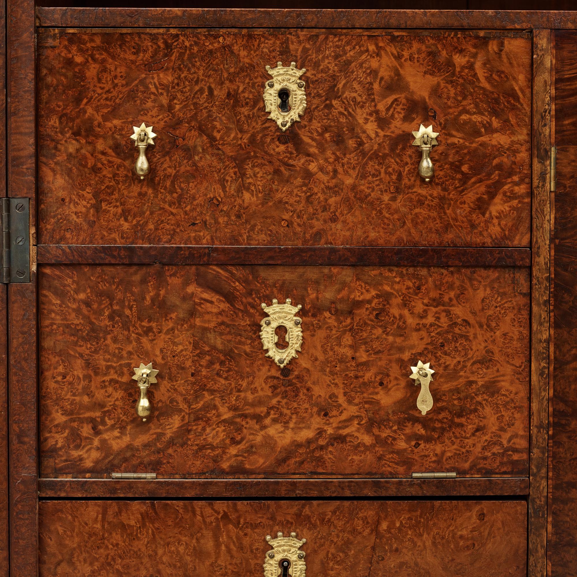 A Swedish late baroque cabinet, first half of the 18th century.
