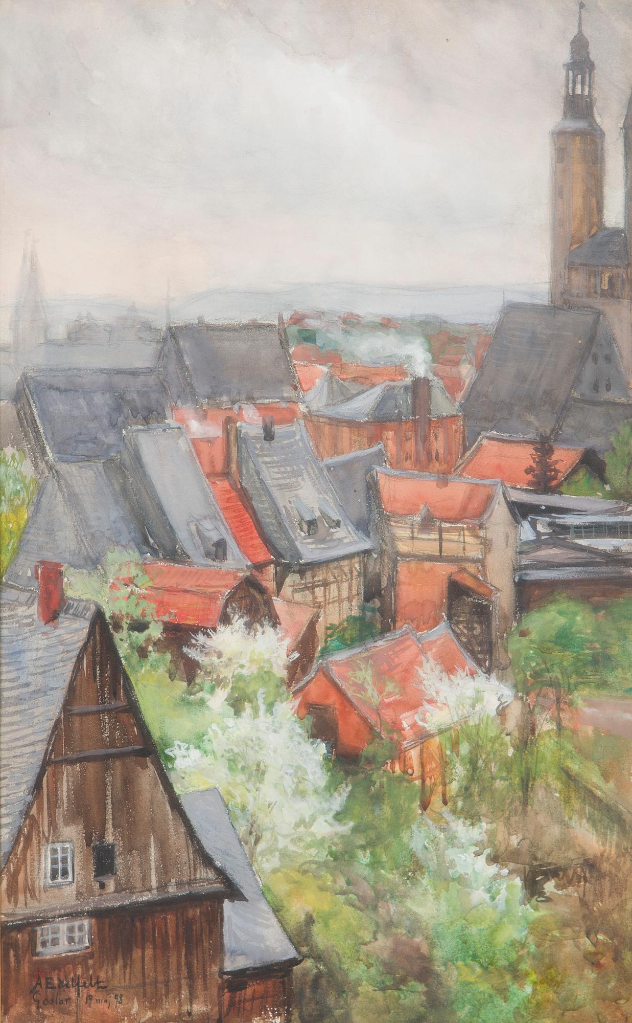 Albert Edelfelt, View over Goslar, Harz.