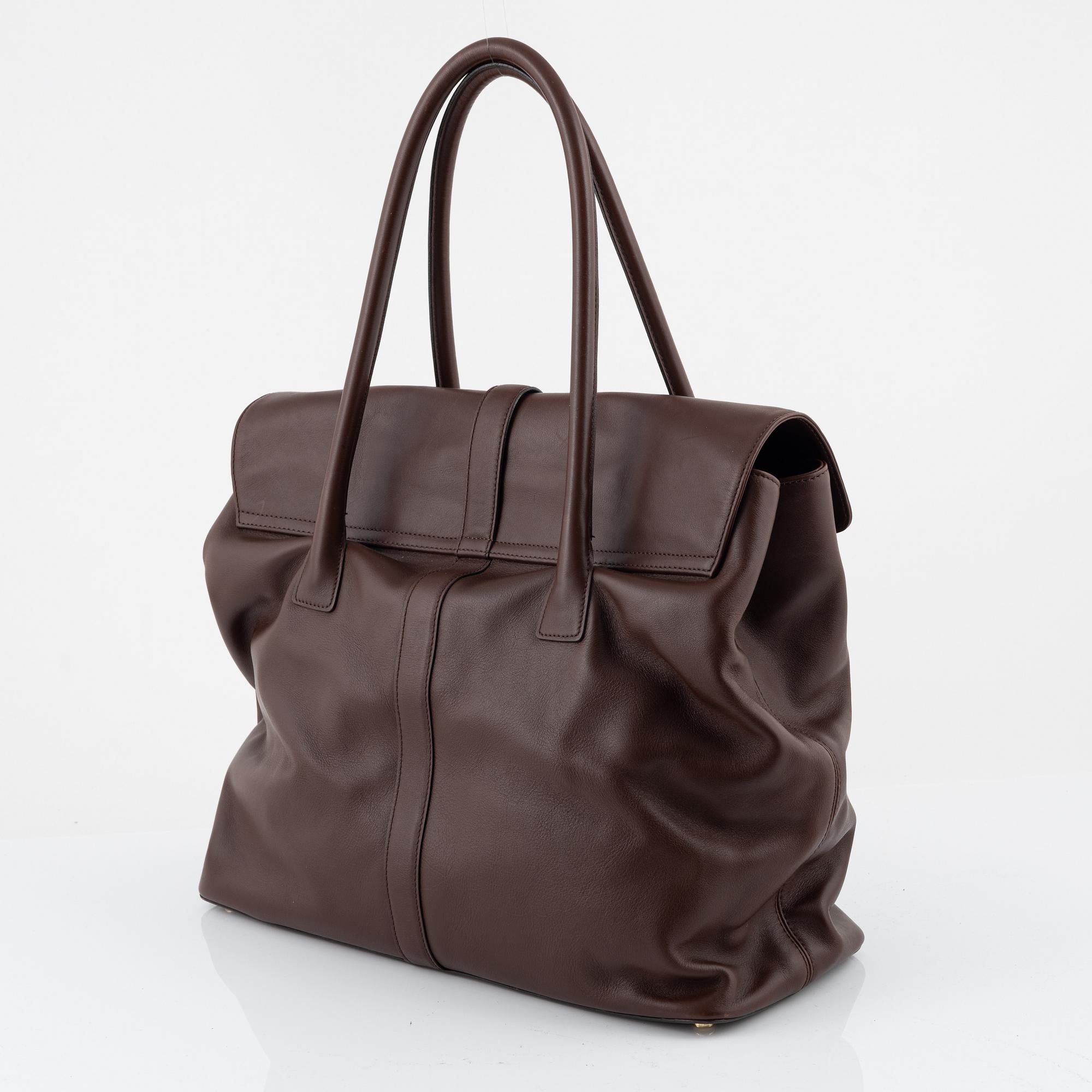 Chanel, a brown leather bag, 2000-2002.