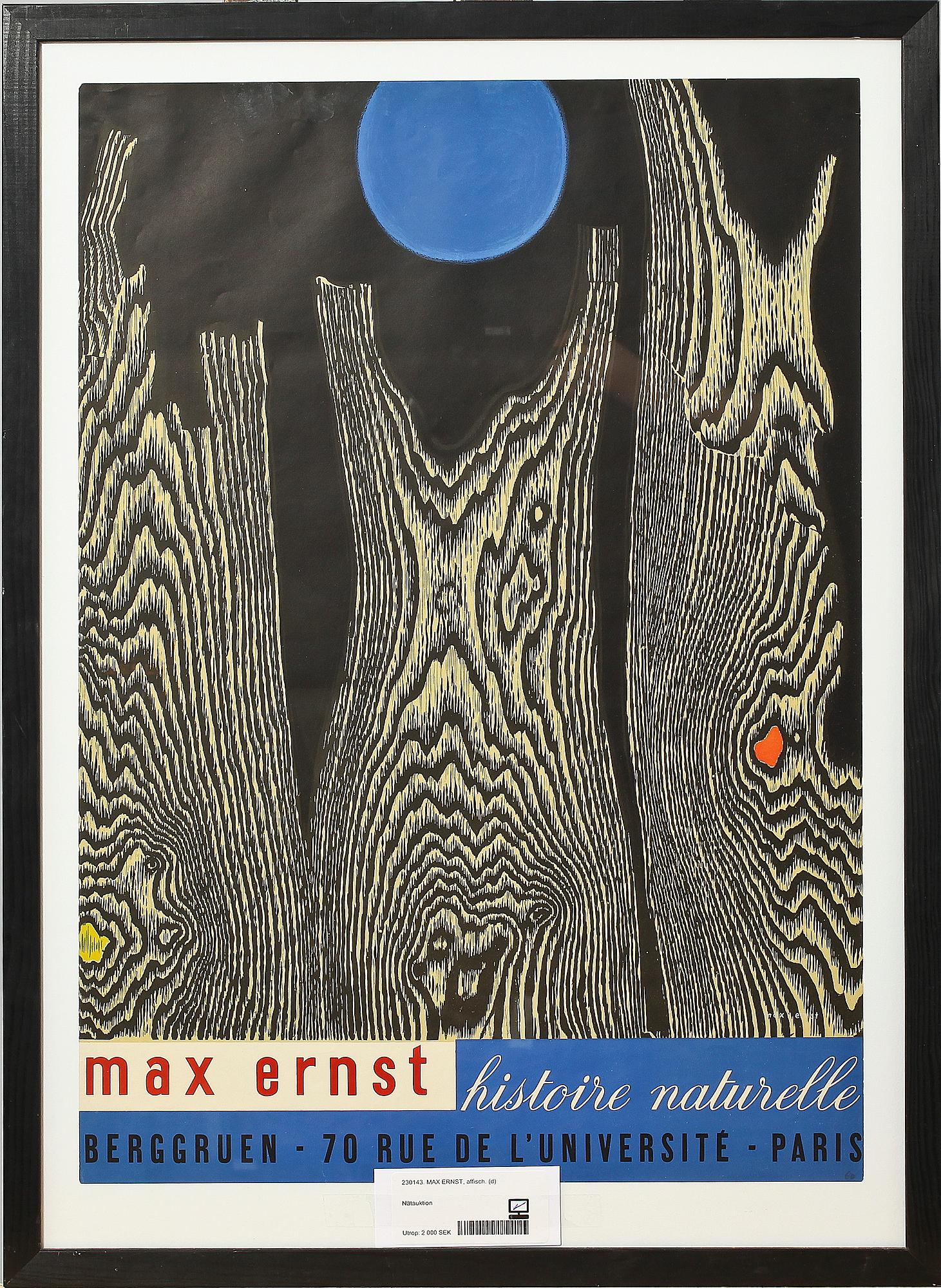 MAX ERNST, affisch.