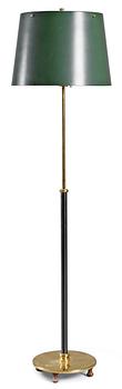 480. A Josef Frank brass and black lacquered floor lamp, Svenskt Tenn, model 2564.