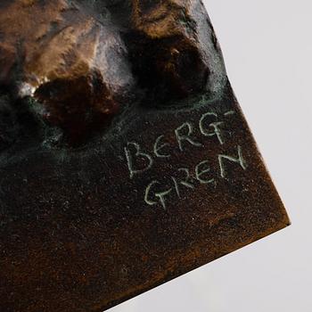 SIGGE BERGGREN, väggrelief, brons, signerad.