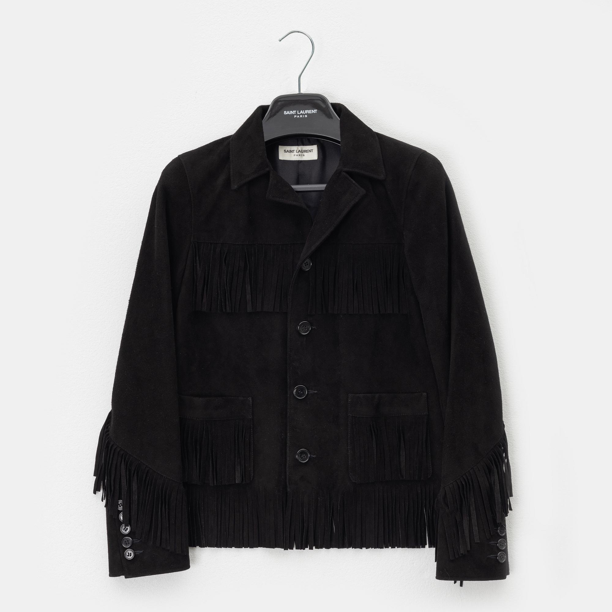 Saint laurent fringe jacket top