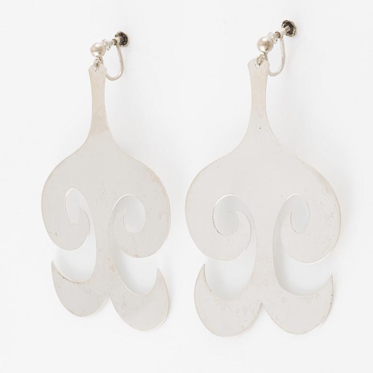 Birger Haglund, a pair of earrings, sterling silver.