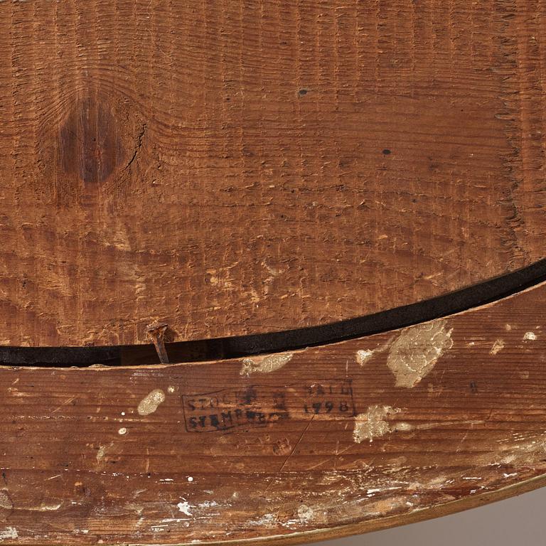 A pair of Gustavian giltwood two-branch girandoles by J. Åkerblad (master in Stockholm 1756-99).