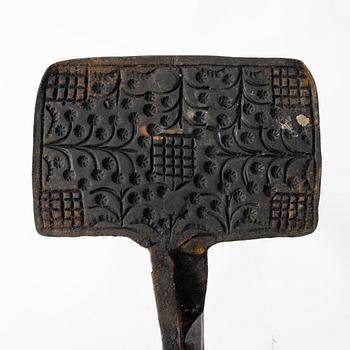 A Swedish waffle iron, 18th century.