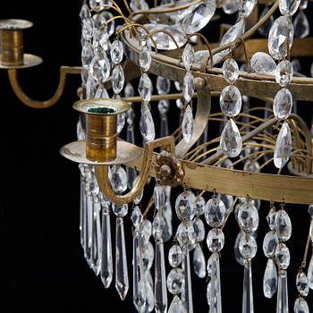 A Gustavian style chandelier, 19th Century.