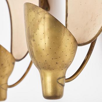 Carl-Axel Acking, a pair of wall lamps model "5017", Bröderna Malmströms Metallvarufabrik, Malmö, 1940s.