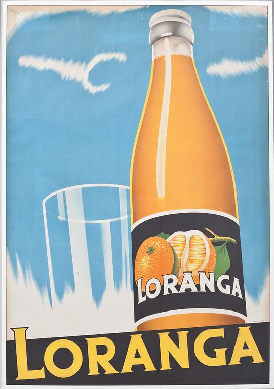 REKLAMAFFISCH, "Loranga", 1950-tal.