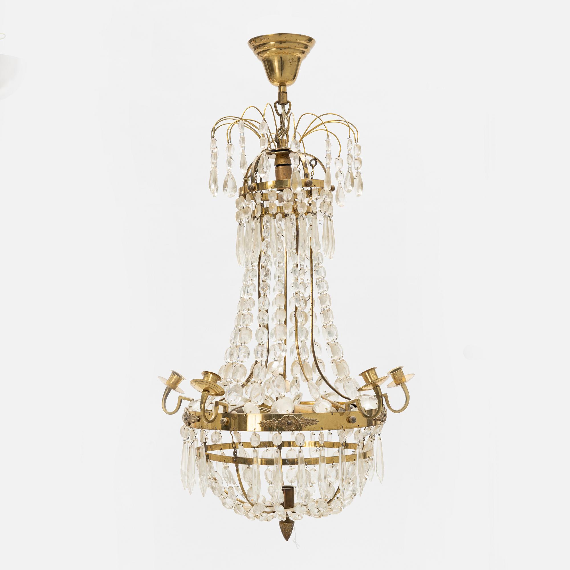 A Gustavian style chandelier, 20th Century.
