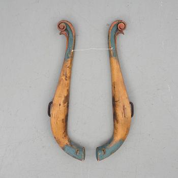 LOKOR, ett par, allmoge, 1800-tal.