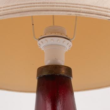 Carl Fagerlund, bordslampa, glas, Orrefors, 1960-tal.