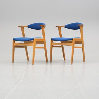 KARMSTOLAR, ett par. Erik Kirkegaard, Höng Stolefabrik, Danmark, 1960-tal.
