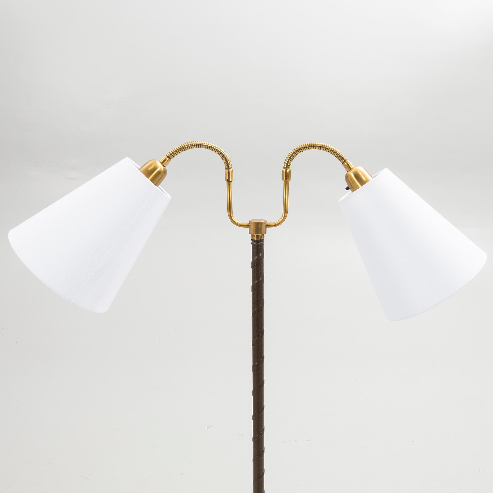 Einar Bäckströms Metallvarufabrik, floor lamp, mid-20th century.