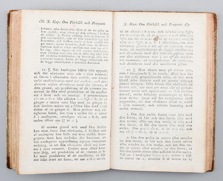 BOK, "Aritmetik", Nils Petter Beckmark, daterad 1804.