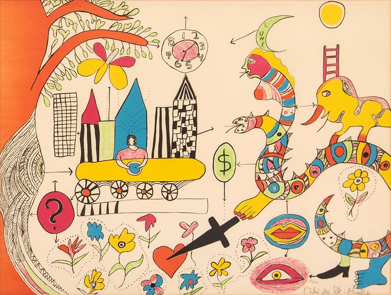 Niki de Saint Phalle, lithograph in colours signed and numbered 73/300.