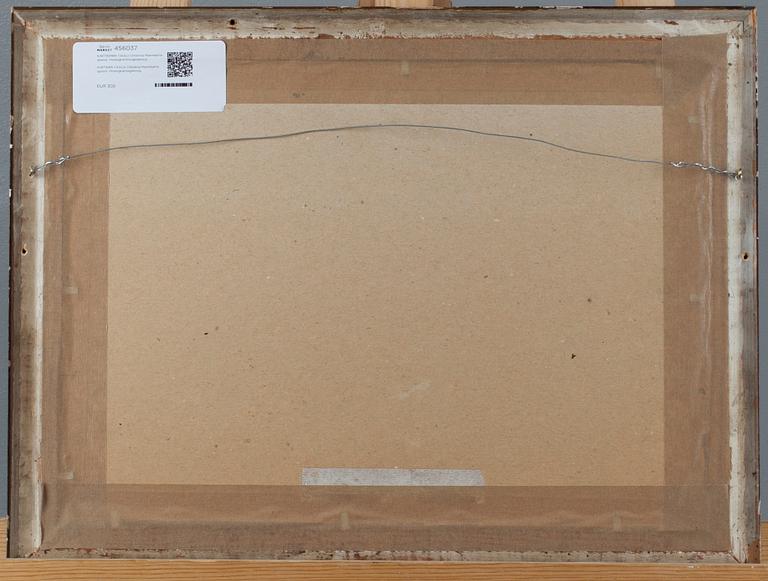 KAPTENS TAVLA gouache, monogramsignering.