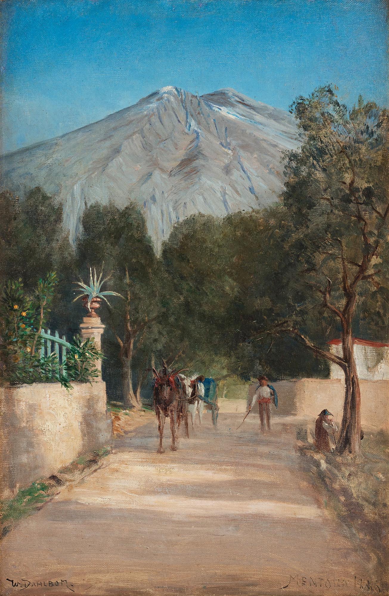 Wilhelm Dahlbom, A street in Menton.