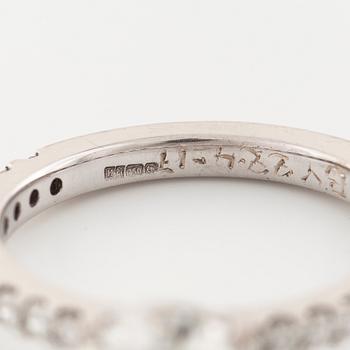 A brilliant cut diamond ring.