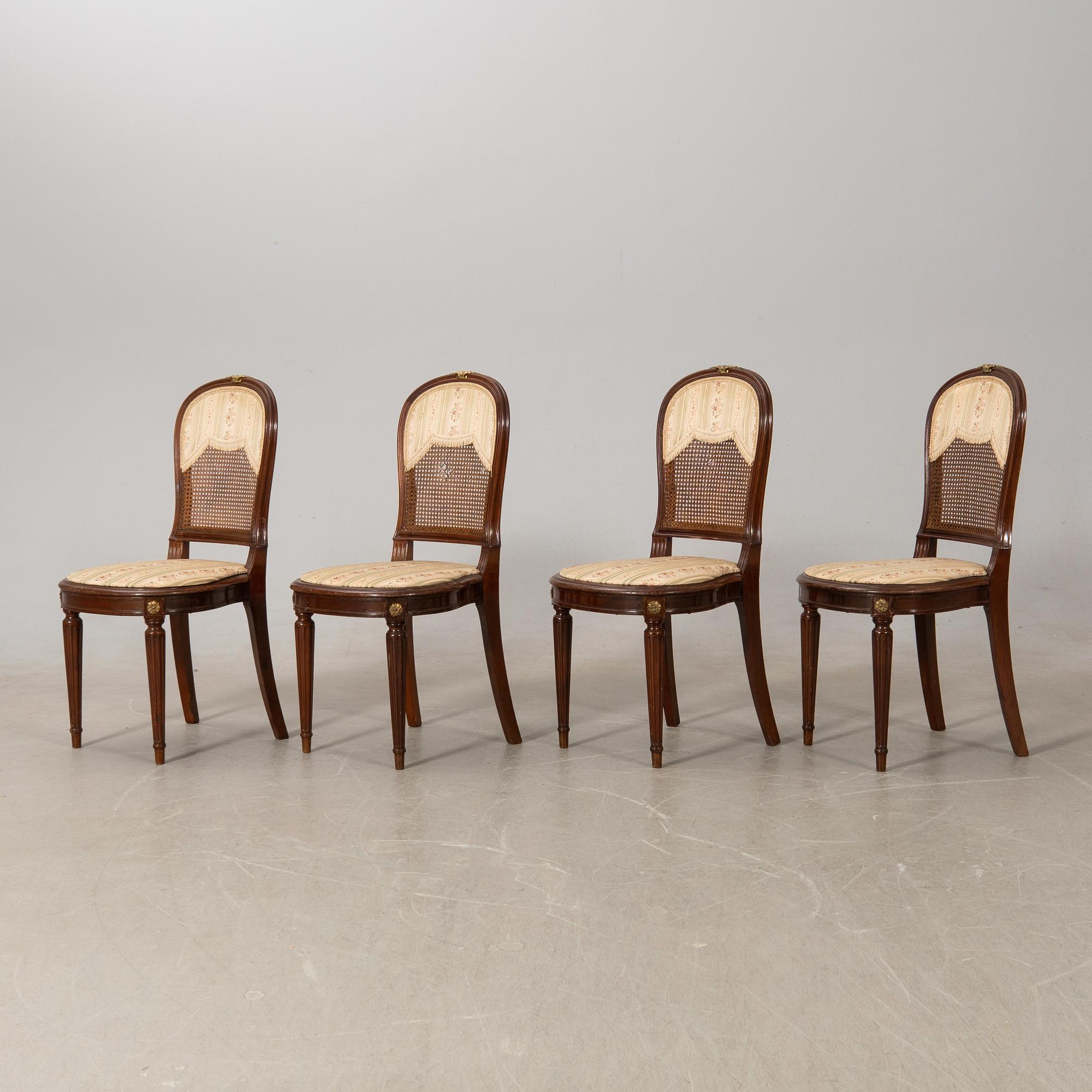 Chairs, 4 pcs, first half of the 20th century.