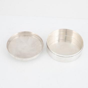 Åke Strömdahl, ask med lock, sterlingsilver, Hugo Strömdahl, Stockholm 1963.