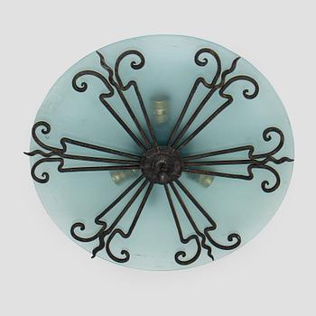 An early 20th century ceiling light.