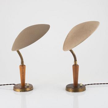 Bertil Brisborg, a pair of table lamps, model "32745", Nordiska Kompaniet, 1940s-1950s.