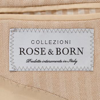 ROSE & BORN, a beige cashmere jacket. Size 52.