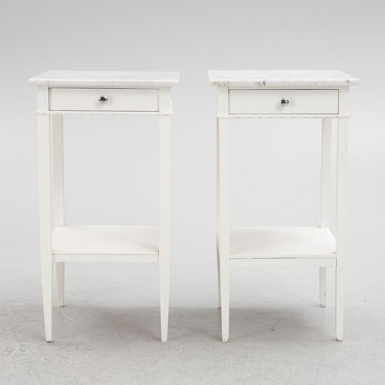 Nightstands, a pair, 20th century.