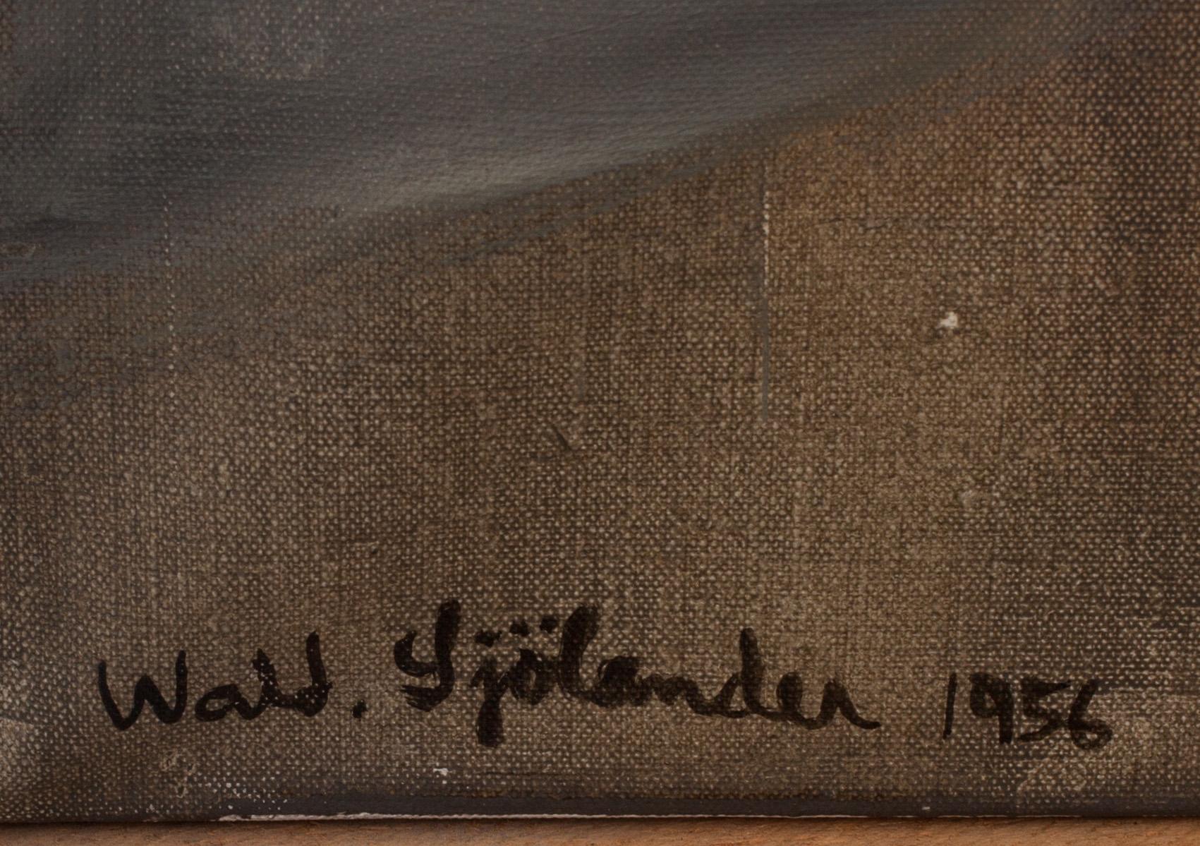 WALDEMAR SJÖLANDER, oljemålning på duk, signerad och daterad 1956.