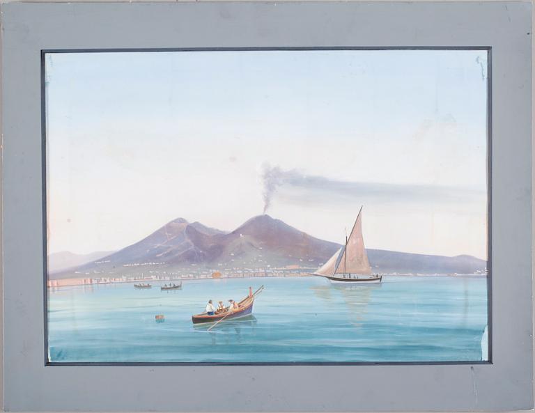OKÄND KONSTNÄR, gouache, Italien, 1800-/1900-tal.