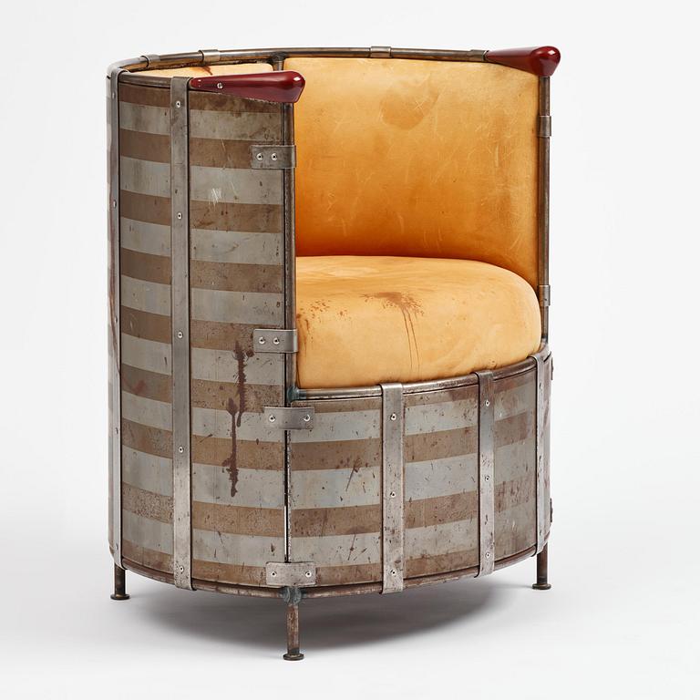 Mats Theselius, an "Älgskinnsfåtöljen" armchair, ed. 237/360, Källemo, Värnamo, post 1991.