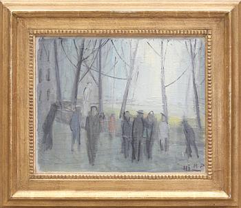 RAGNAR PERSON, olja på pannå, monogramsignerad.