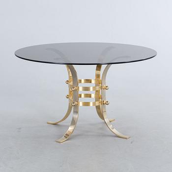 MATBORD, glas och mässing, 1900-talets andra hälft.