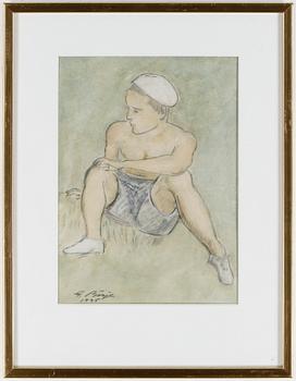 Gideon Börje · GIDEON BÖRJE, pastell, signerad och daterad 1935.