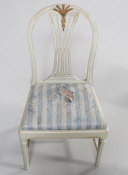 STOLAR, 6 st liknande, gustavianska, 1700-tal.