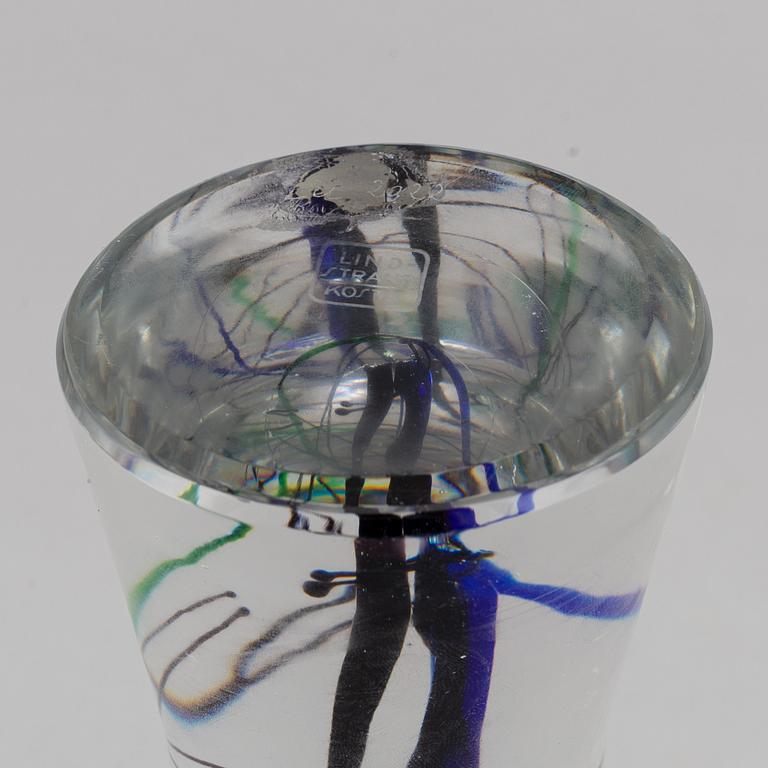 A glass vase by vicke Lindstrand,