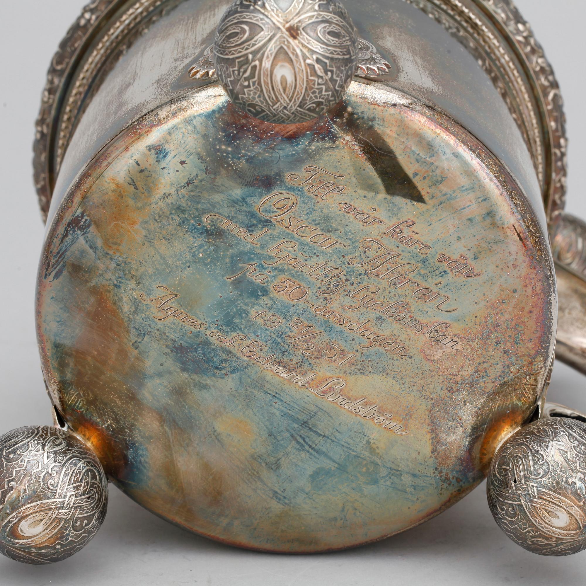 STOP, silver, Stockholm 1930. Vikt ca 910 gram.