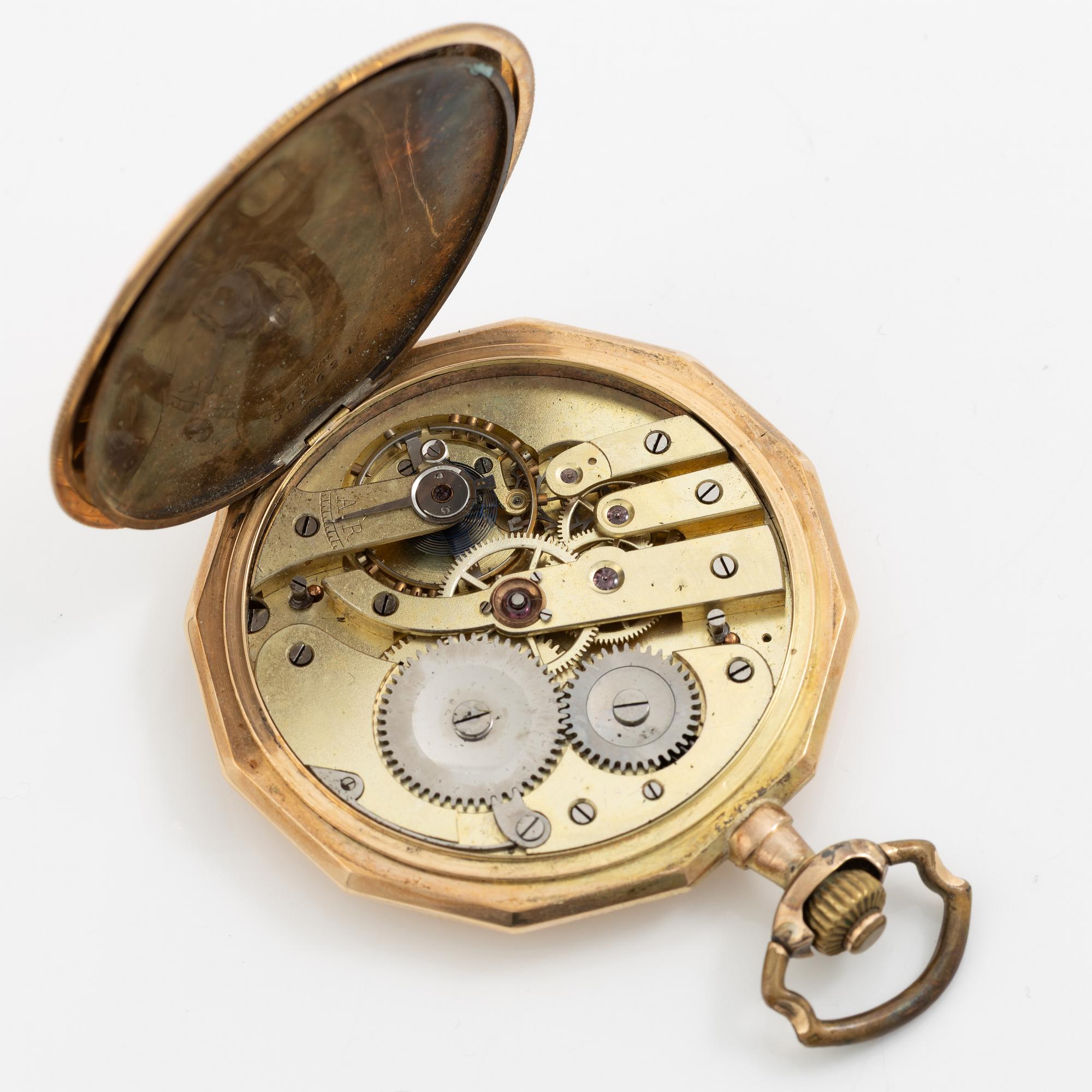 Pocket watch, hunter, 53 mm.
