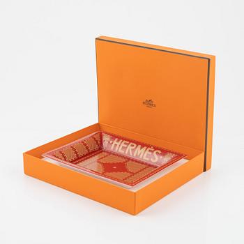 Hermès, a 'Sellier' porcelain change tray.