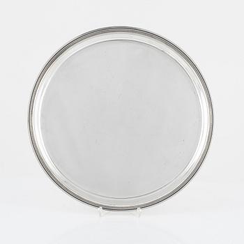 Atelier Borgila, a sterling silver tray, Stockholm 1973.