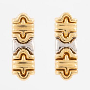 Ring samt örhängen, ett par, 18K guld, Italien.