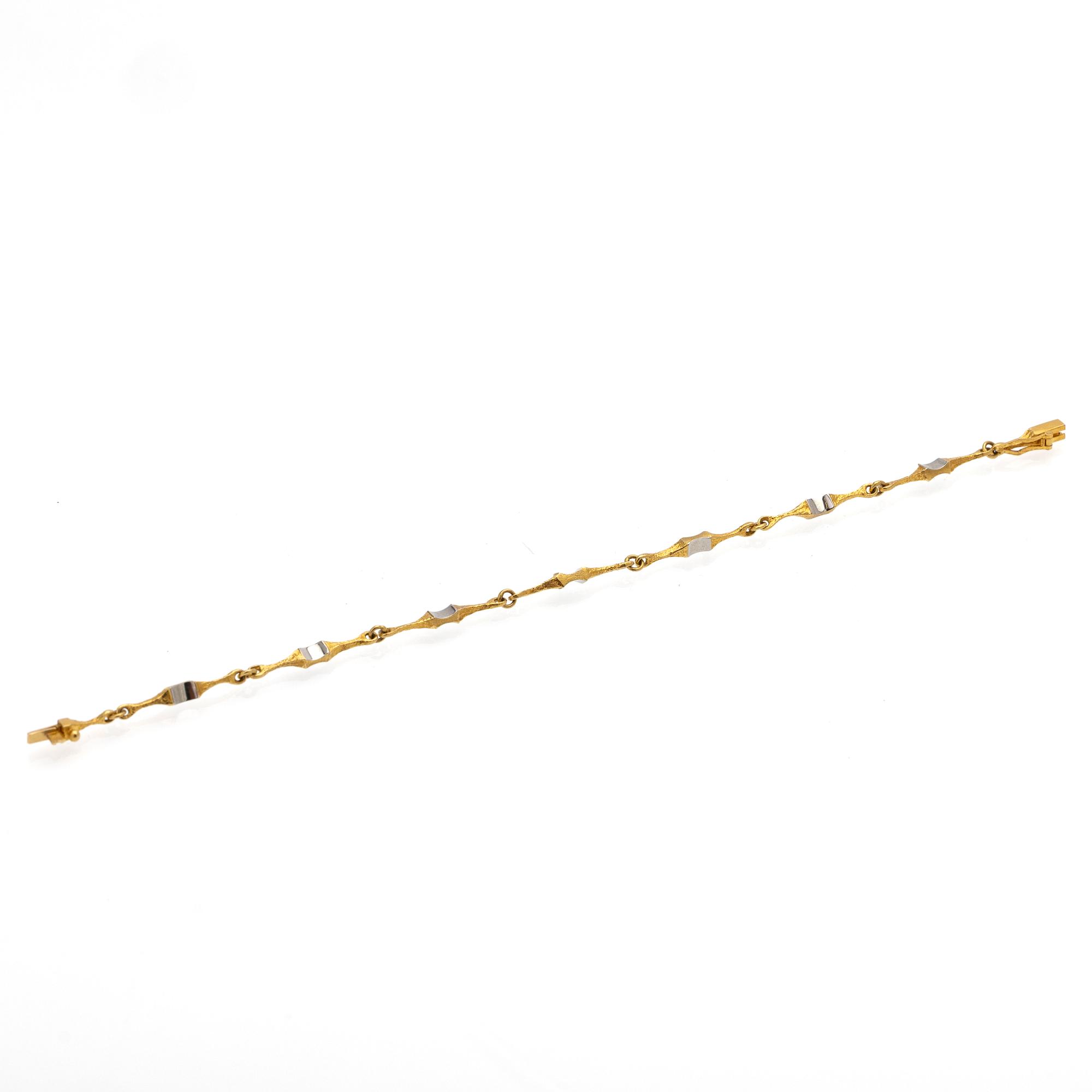 Björn Weckström, Bracelet, "Arabesque", 18K gold and platinum, Lapponia.
