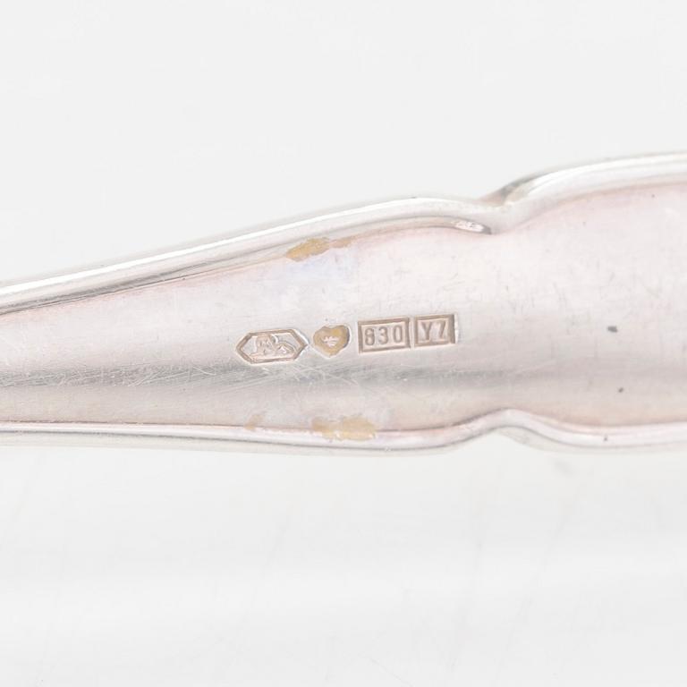 A 78-piece silver 'Chippendale' cutlery set, 1978-2007. Various Finnish manufacturers.