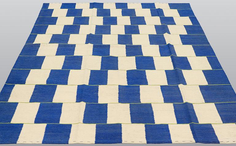 A carpet, flat weave, ca 225 x 182 cm.