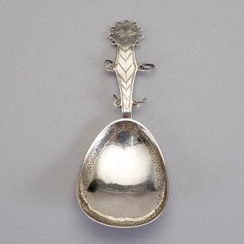 SKED, silver, Johan Olof Degerman, Haparanda, 1887. Vikt 26 gram.